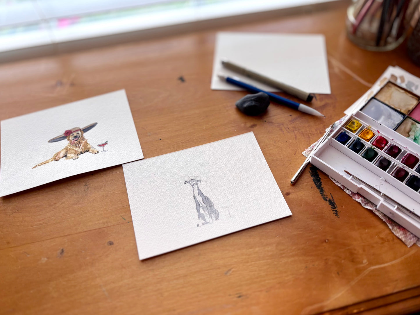 Greyhound Miniature Art Print