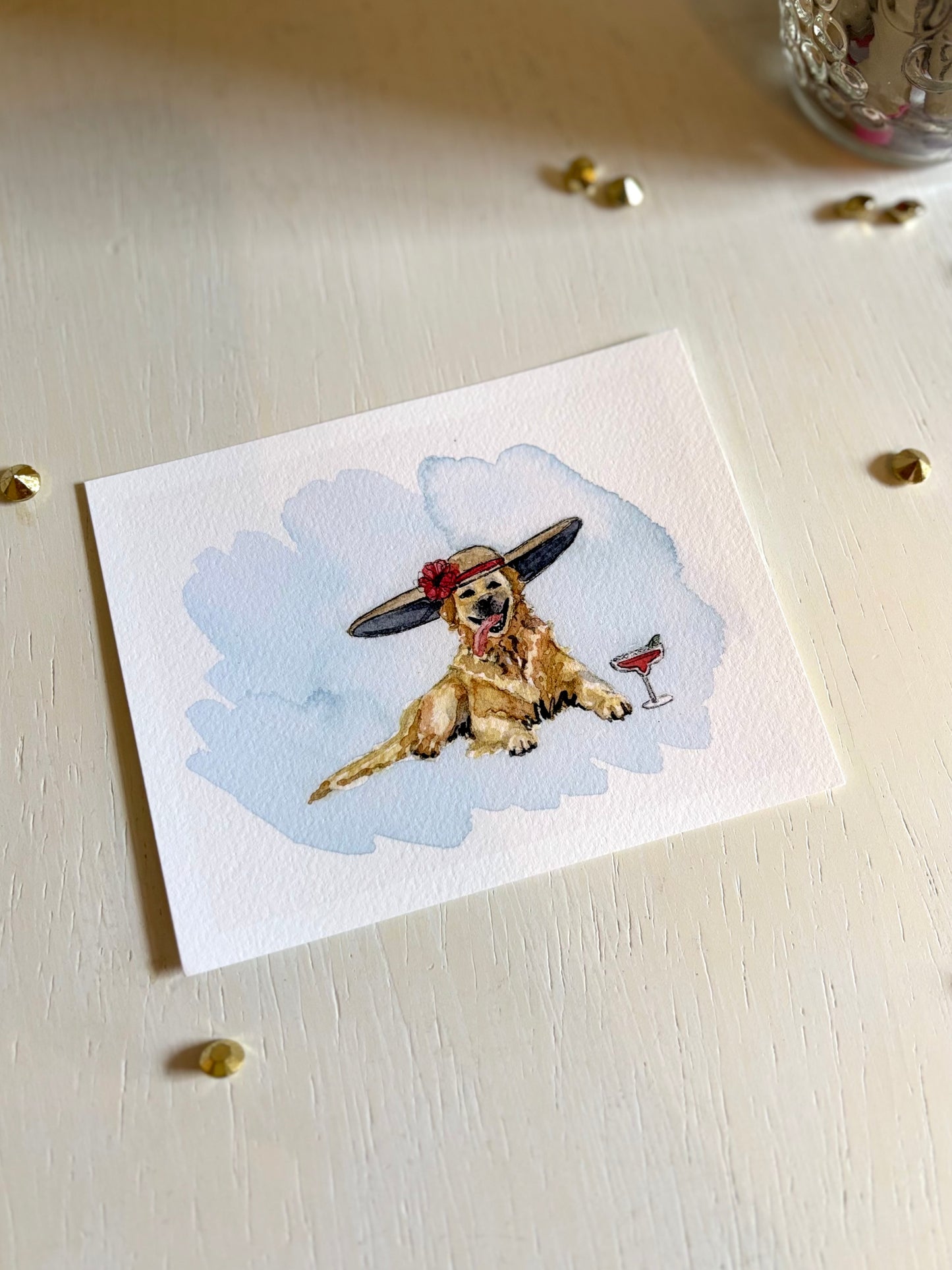 Golden Retriever Miniature Art Print
