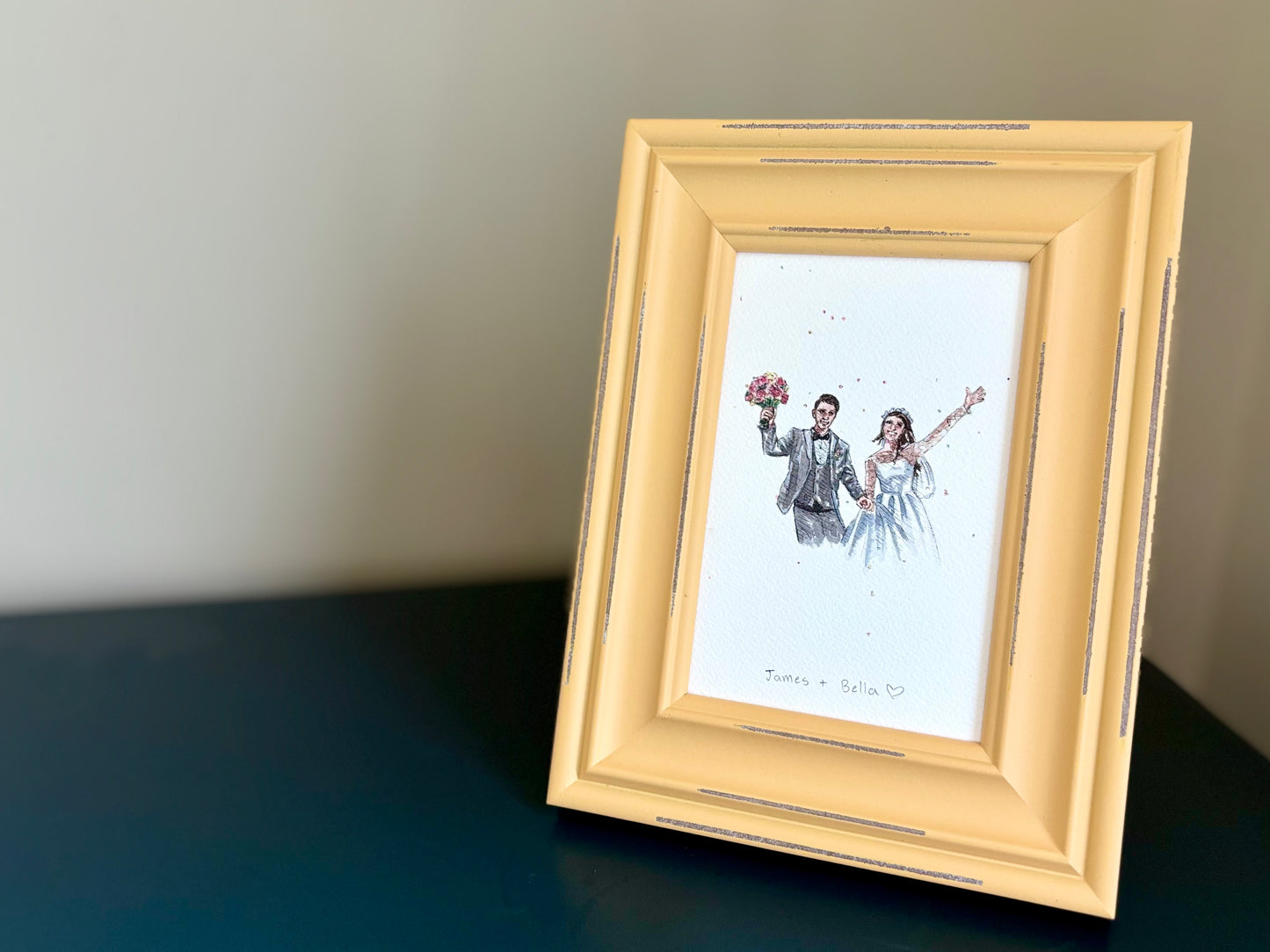 Watercolor Wedding Portrait | Custom Original Artwork