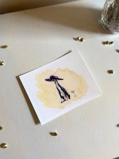 Greyhound Miniature Art Print