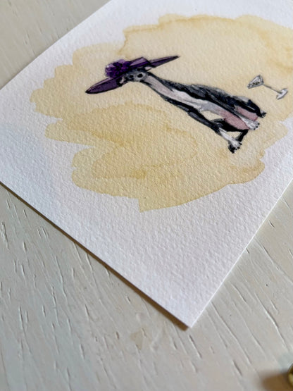 Greyhound Miniature Art Print