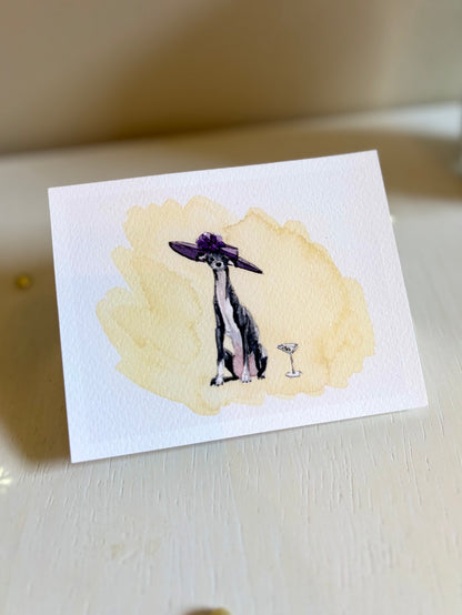 Greyhound Miniature Art Print