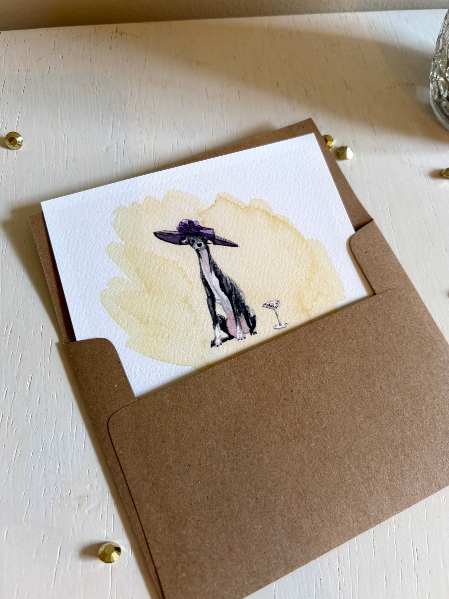 Greyhound Miniature Art Print