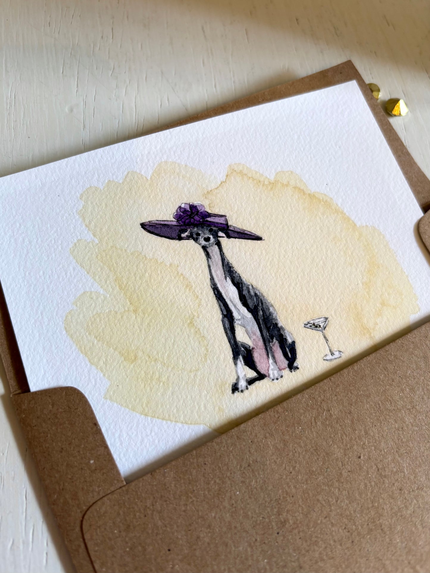 Greyhound Miniature Art Print