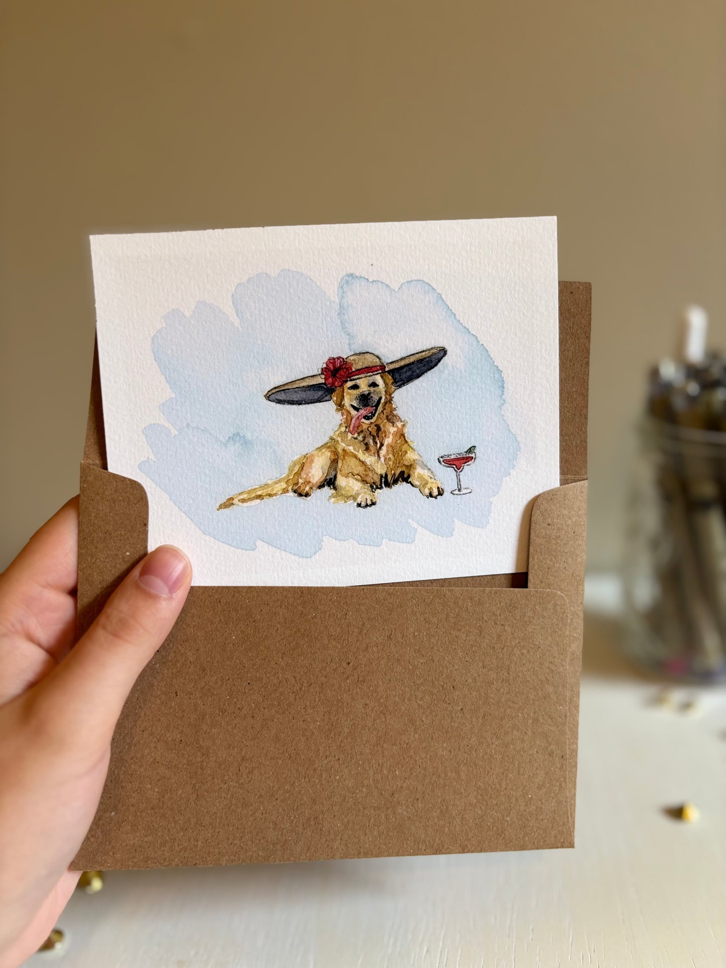 Golden Retriever Miniature Art Print