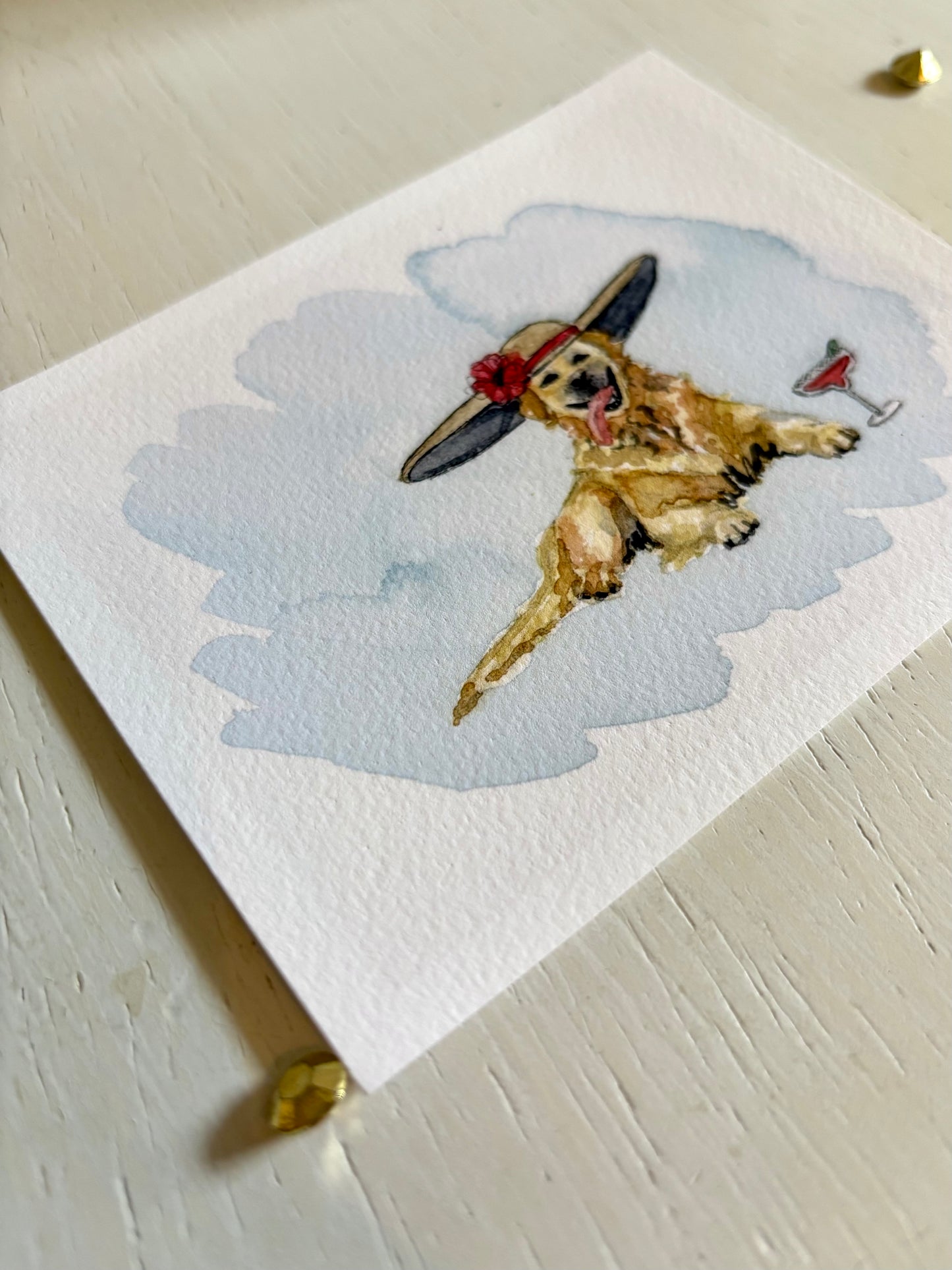 Golden Retriever Miniature Art Print