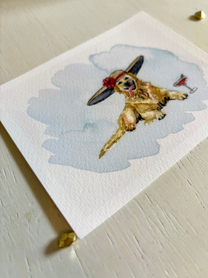 Golden Retriever Miniature Art Print
