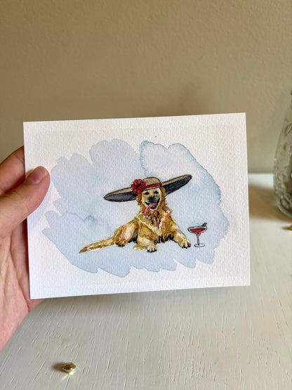 Golden Retriever Miniature Art Print