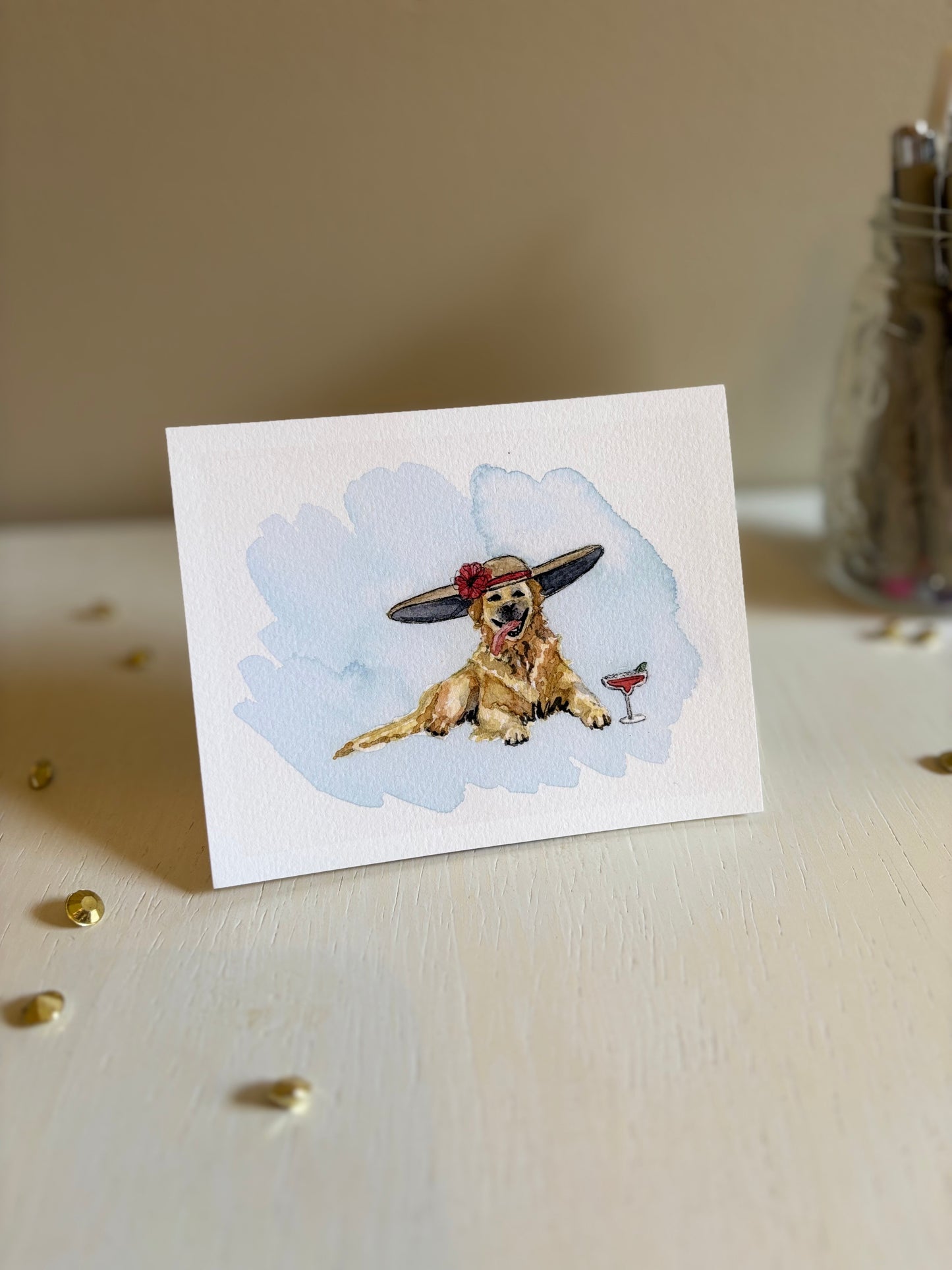 Golden Retriever Miniature Art Print