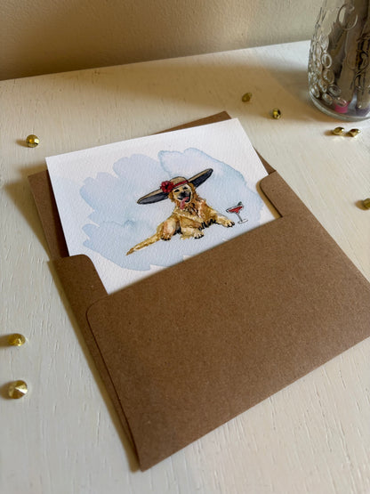 Golden Retriever Miniature Art Print