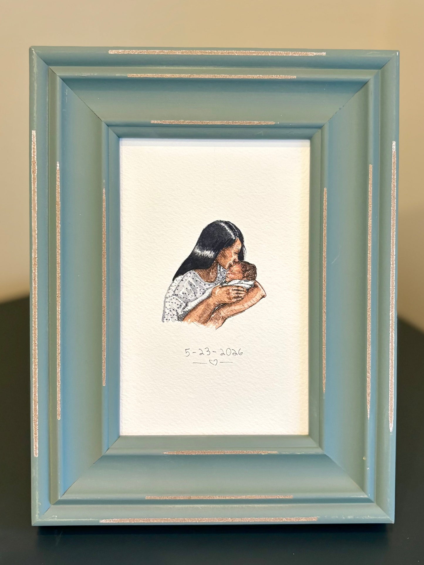 Personalized Baby's First Christmas Gift 2026 | Original Custom Portrait