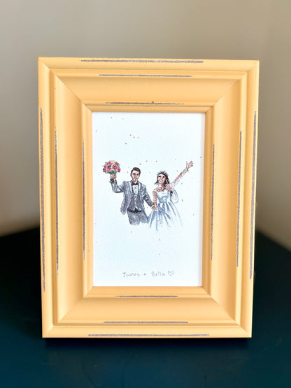 Watercolor Wedding Portrait | Custom Original Artwork