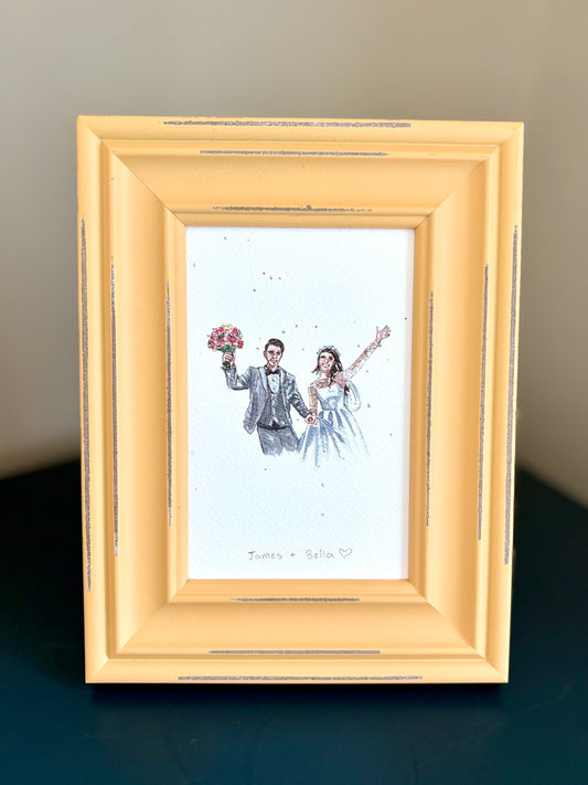 Watercolor Wedding Portrait | Custom Original Artwork